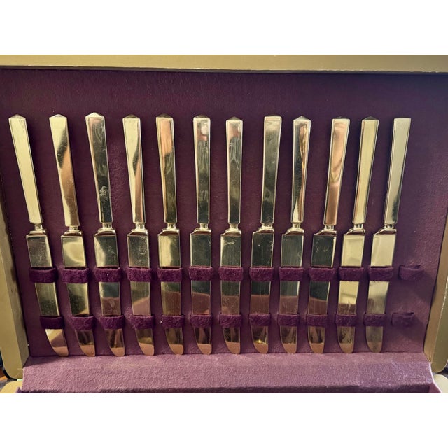 Vintage Mid-Century Dirilyte "Regal" Flatware Set - Solid Golden Bronze - Large 115-Piece Service Assortment with Original...