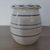 Late 20th Century Vintage Marshall Pottery Signed Hand-Crafted Utensils Stoneware Crock Vase W/Pinched Rim Blue Stripes For Sale - Image 5 of 5