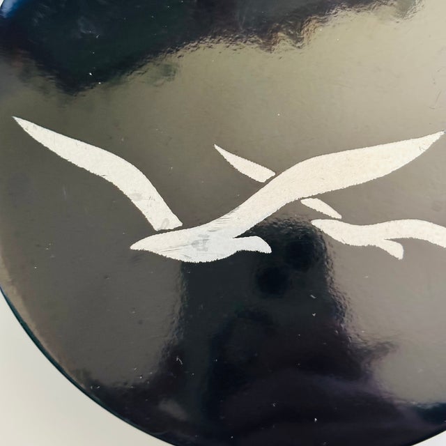 Mid 20th Century Otagiri Lacquerware Seagull Coasters - Set of 7 For Sale - Image 10 of 11