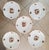 - C.T TIELSCH WALBRZYCH (POLAND) PORCELAIN: 5 Polish porcelain dessert plates, glazed in white, decorated with polychrome...