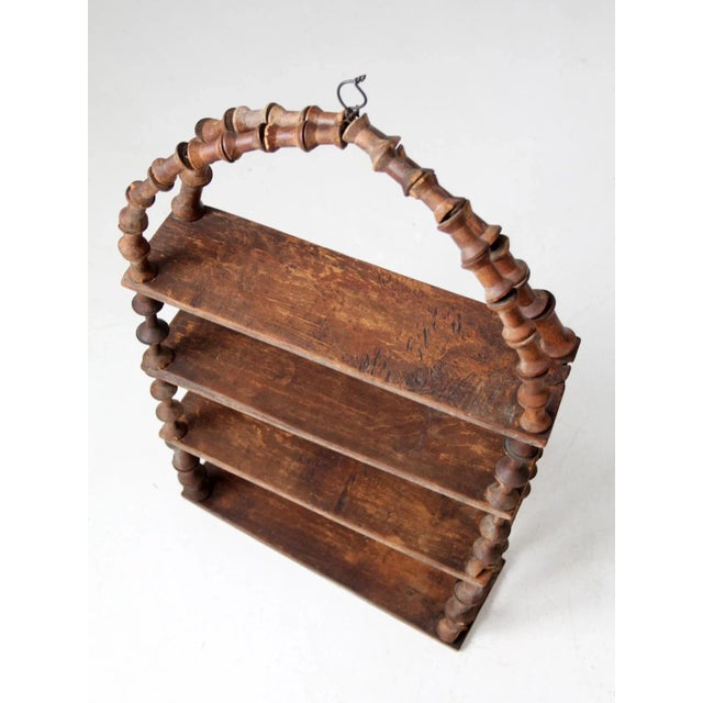 Antique Folk Art Spool Shelf For Sale - Image 14 of 17