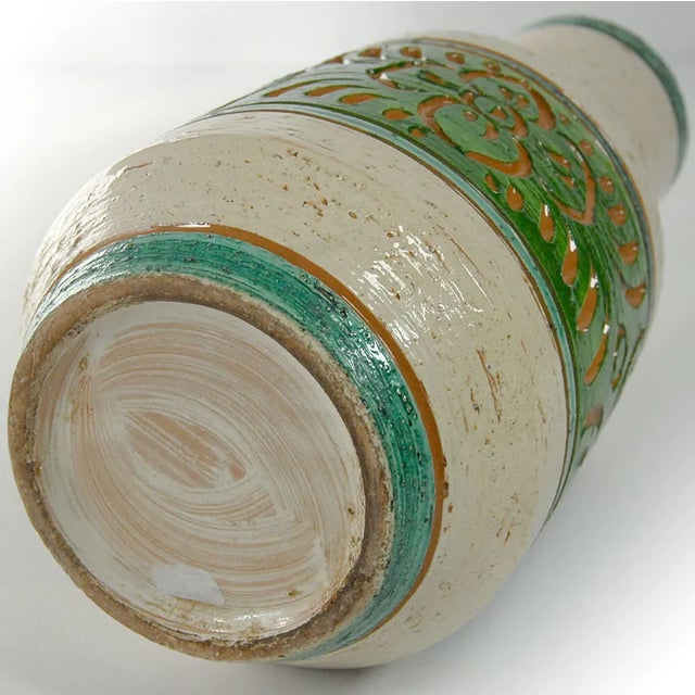 1970s Mid-Century Sgraffito Ceramic Vase, 1970s. For Sale - Image 5 of 9
