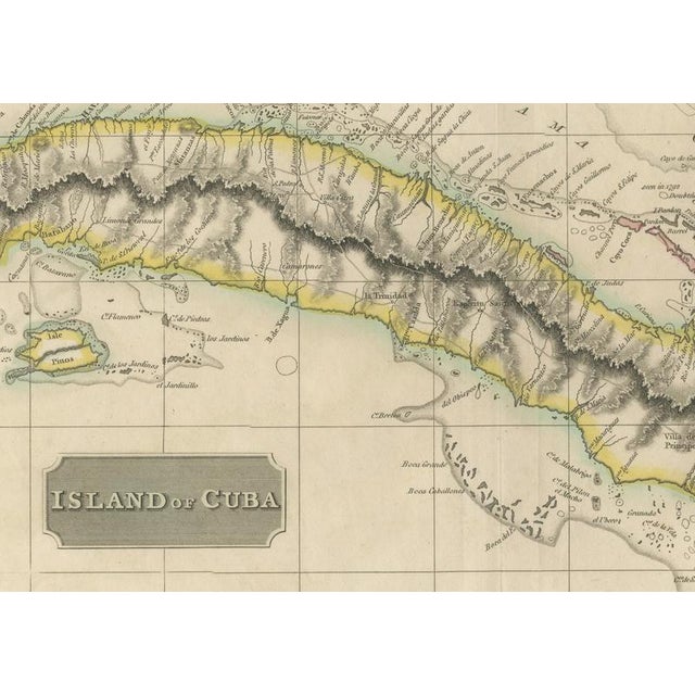 Antique Map of Cuba by John Thomson, 1816 For Sale - Image 3 of 13