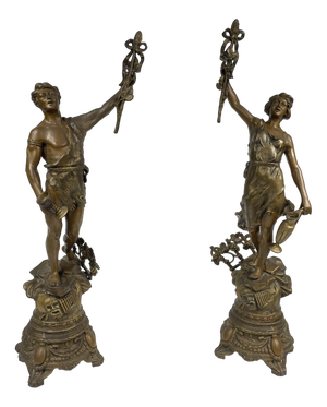 Liberty Statues, 1920s, Set of 2