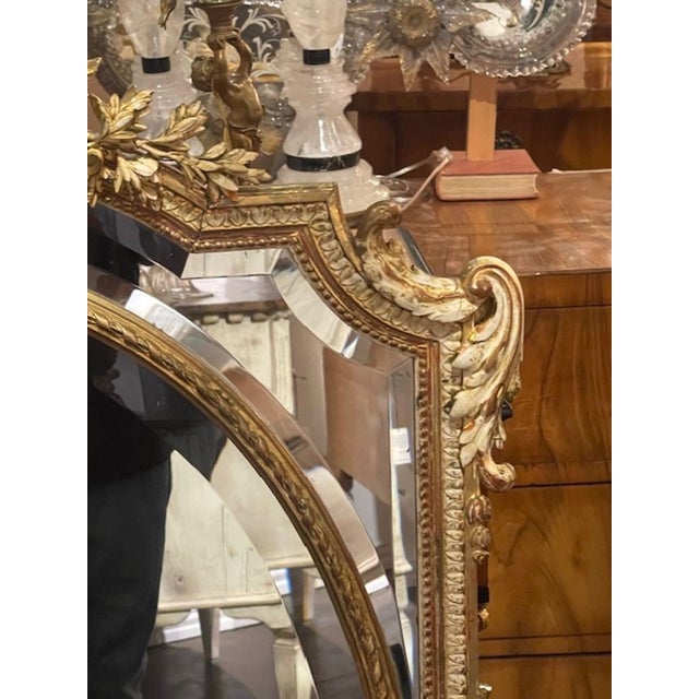 Wood 19th C. French Louis XV Giltwood Mirror For Sale - Image 7 of 11