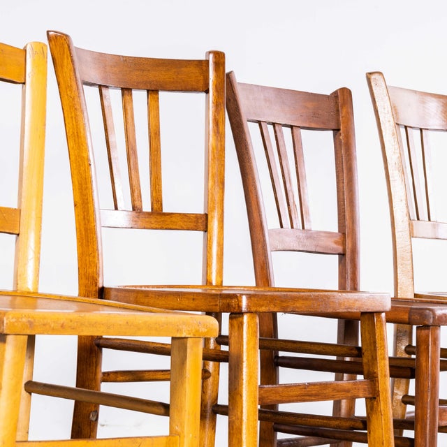 French Blonde Farmhouse Dining Chairs, 1950s, Set of 6 For Sale - Image 10 of 18