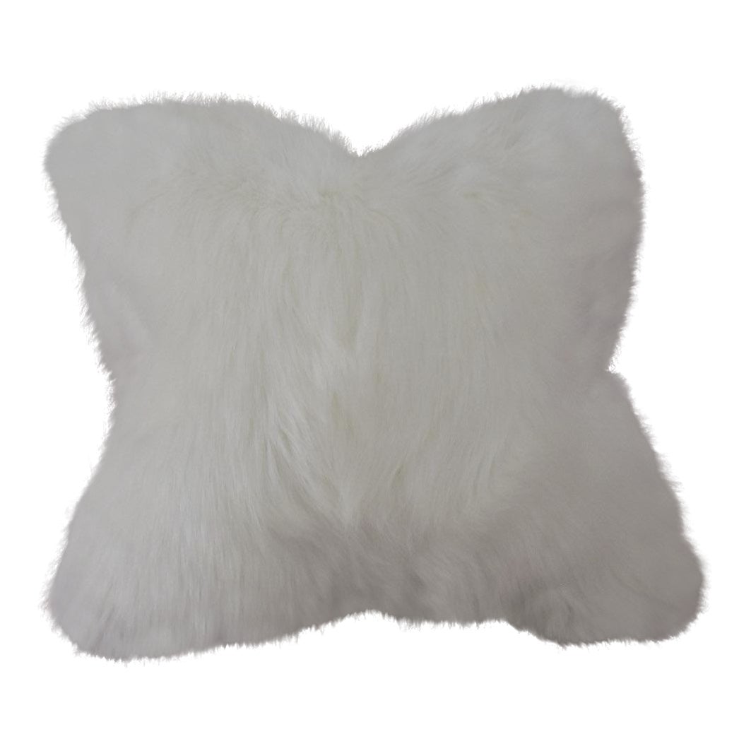 White Faux Fur Pillow Cover Chairish