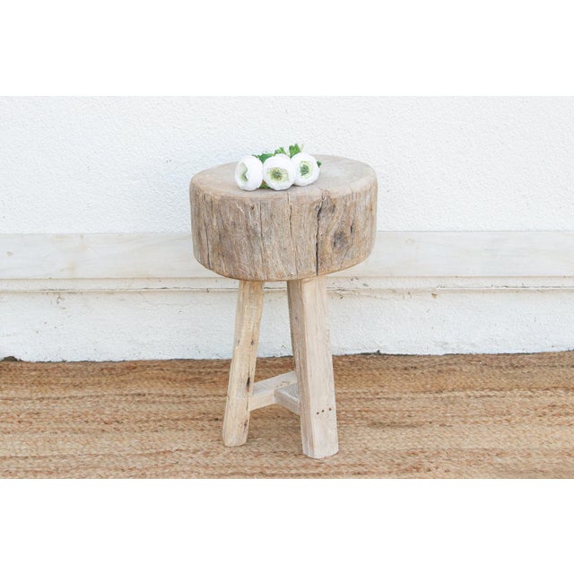 Primitive Bleached Wood Zen Round Table For Sale In Los Angeles - Image 6 of 6