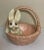 American Vintage Florentine Art Studio Pottery Sculpture Rabbit Bunny in Easter Basket For Sale - Image 3 of 12