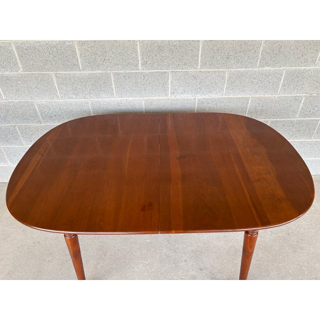 Wood Jamestown Sterling 73" Cherry Extension Dining Table For Sale - Image 7 of 12