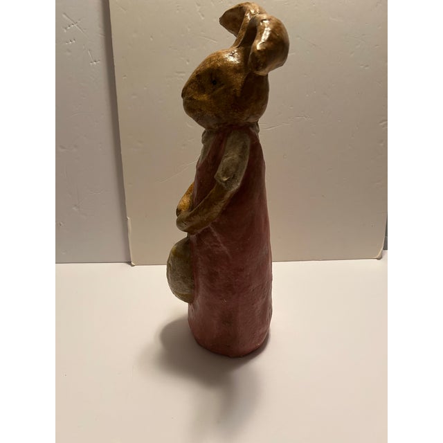 Late 20th Century Paper Mache Lady Rabbit For Sale - Image 9 of 12