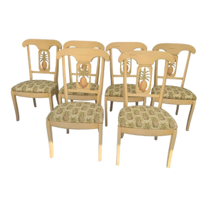Late 20th Century Ethan Allen Legacy Collection Pineapple Back Dining Chairs Set of 6