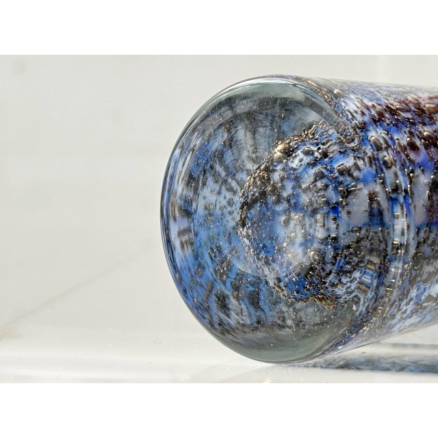 Glass Efeso Cylindrical Vase from Sarner Glas, 1960s For Sale - Image 7 of 8