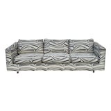 Late 20th-Century Tuxedo Sofas With Abstract Upholstery For Sale