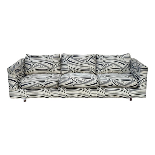 Late 20th-Century Tuxedo Sofas With Abstract Upholstery For Sale