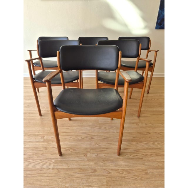 Wood Vintage OD50 Teak Armchairs by Erik Buch for Ørum Møbelfabrik, 1960s, Set of 6 For Sale - Image 7 of 7