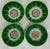 Early 20th Century Set of 4 Antique Chinese Export Porcelain Famille Vert”box Choyleaf” Pattern Rice or Soup Bowls For Sale - Image 5 of 12