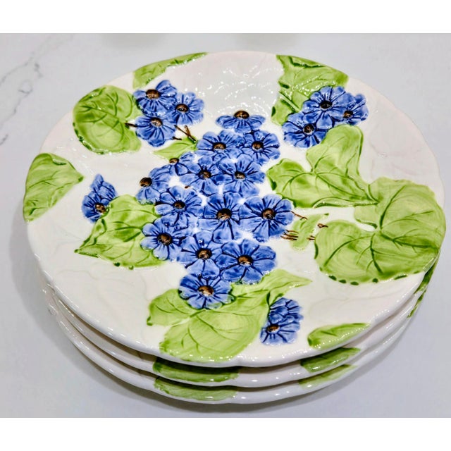 1988 Shafford Fleurs Du Jour Embossed Floral Dessert Plates — Set of 12 For Sale - Image 9 of 12