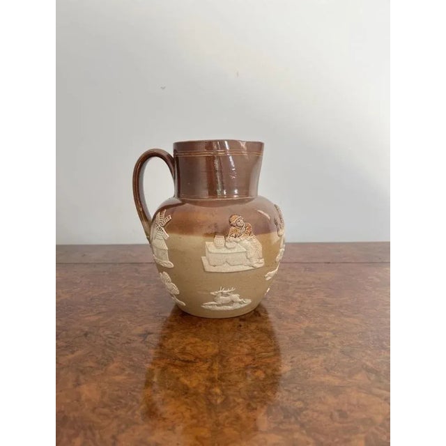 Antique Victorian Harvest Jug from Doulton Lambeth, 1880s For Sale - Image 6 of 6