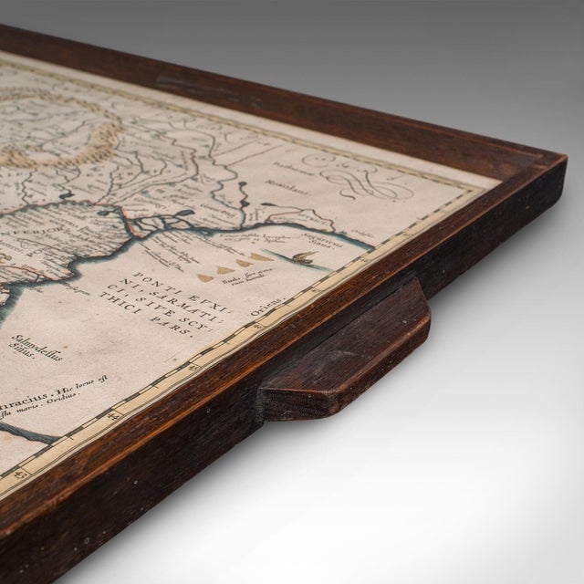 Antique Cartographer's Serving Tray, English, Platter, European Map, Edwardian For Sale - Image 9 of 10