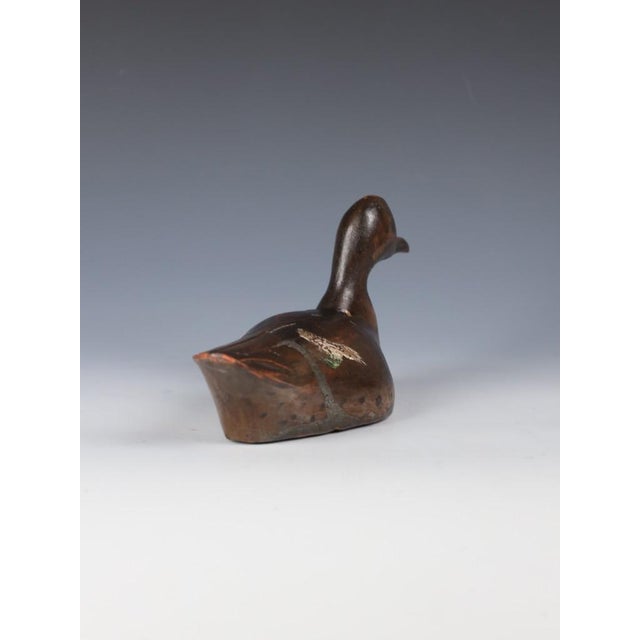 Brown Early Hand-Carved Wooden Duck Decoy, Early 20th Century For Sale - Image 8 of 18