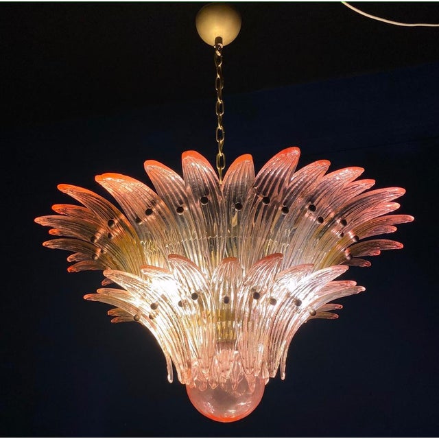 Brass Mounted Pink Palmette Sconces, 1990s, Set of 2 For Sale - Image 11 of 15