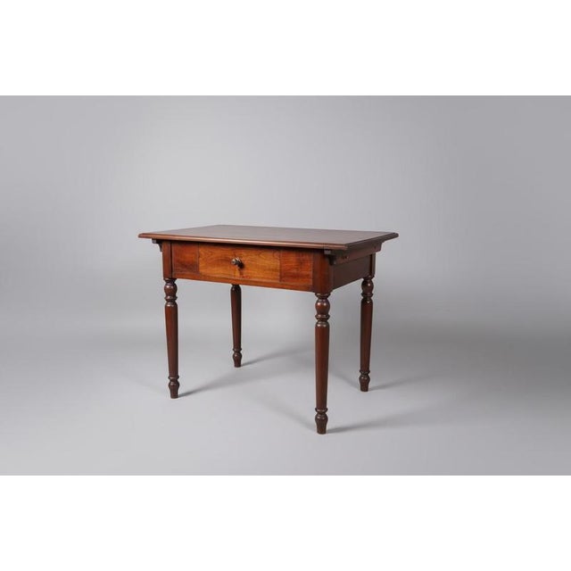 Antique Gründerzeit Dark Stained Softwood Table For Sale - Image 13 of 13