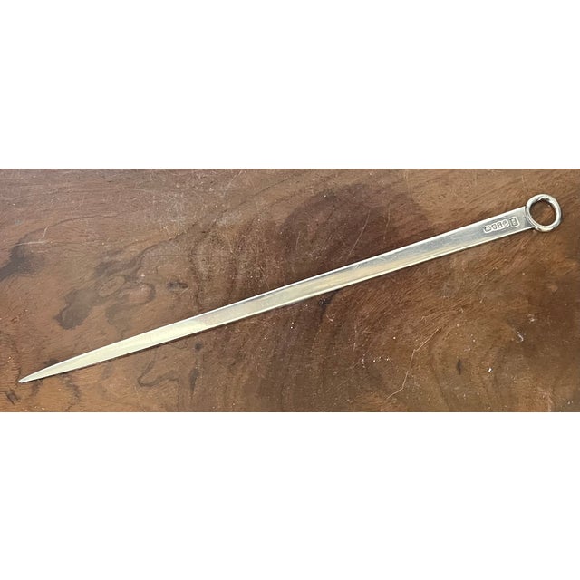 Silver Antique Early 19th Century English George III Sterling Silver Meat Skewer or Letter Opener Hallmarked by Robert Garrard, London 1804 For Sale - Image 8 of 13
