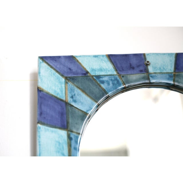 Vintage Mirror in Ceramic, 1970s For Sale - Image 6 of 12