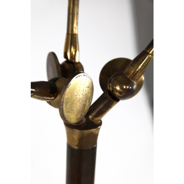 Italian Floor Lamp with Three Colored Aluminum Shades, 1950s, in Good conditions. Designed 1950 to 1959 European Plug (up...