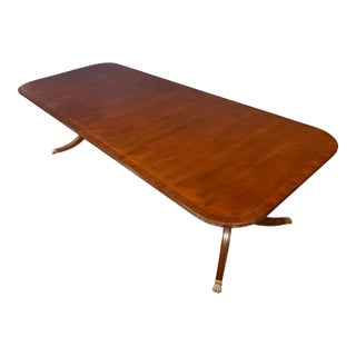Traditional Georgian Style Banded Mahogany Dining Table by Leighton Hall - Showroom Sample For Sale