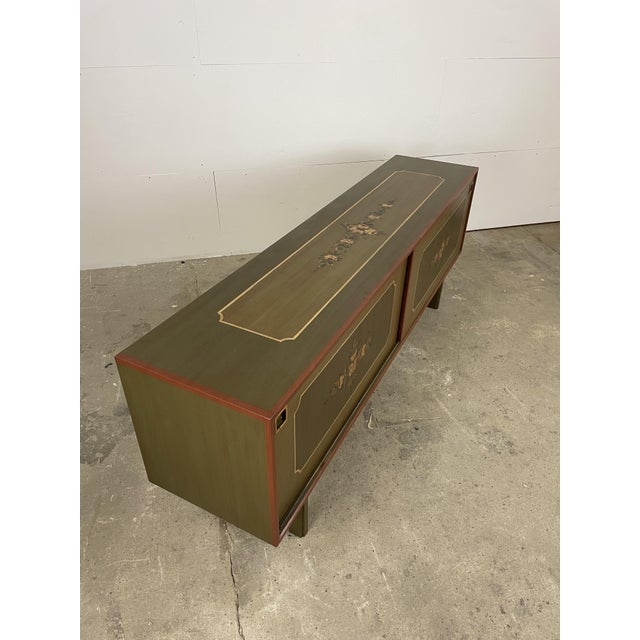 Low Sideboard in Oak with Sliding Doors from Omann Jun Møbelfabrik, Denmark, 1960s For Sale - Image 11 of 12