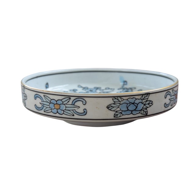 Japanese Mid 20th Century Gold Imari Porcelain Hand Painted Catchall Dish For Sale - Image 3 of 9