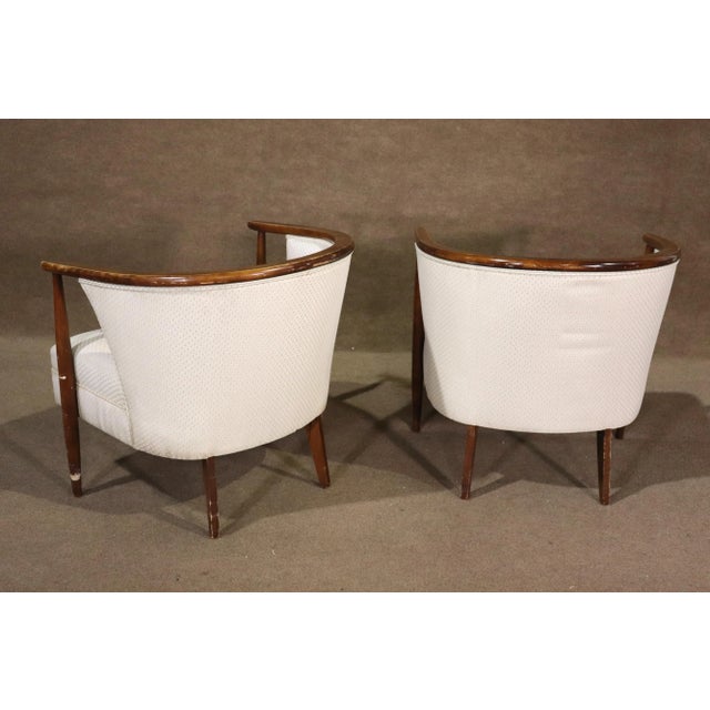 Mid-Century Modern Midcentury Barrel Back Chairs - A Pair For Sale - Image 3 of 10