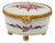 Vintage Limoges France Hand Painted Rose and Gold Footed Trinket Box For Sale