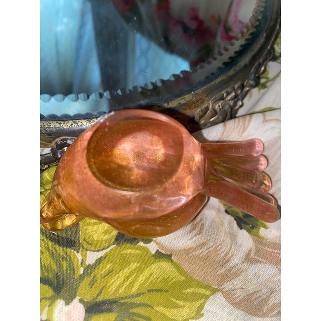 Murano 1960s Archimede Seguso Murano Art Glass Bird With Gold Inclusions. For Sale - Image 4 of 6