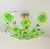 Vintage Green Murano Styled Glass Flush Mount Chandelier Floral Ceiling Light – Hand Painted 1970s For Sale - Image 11 of 11
