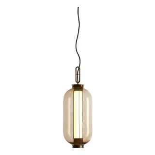 Bronze Amber Glass Diffuser Bai T Ba Ba Lamp with Glass by Neri & Hu for Parachilna For Sale