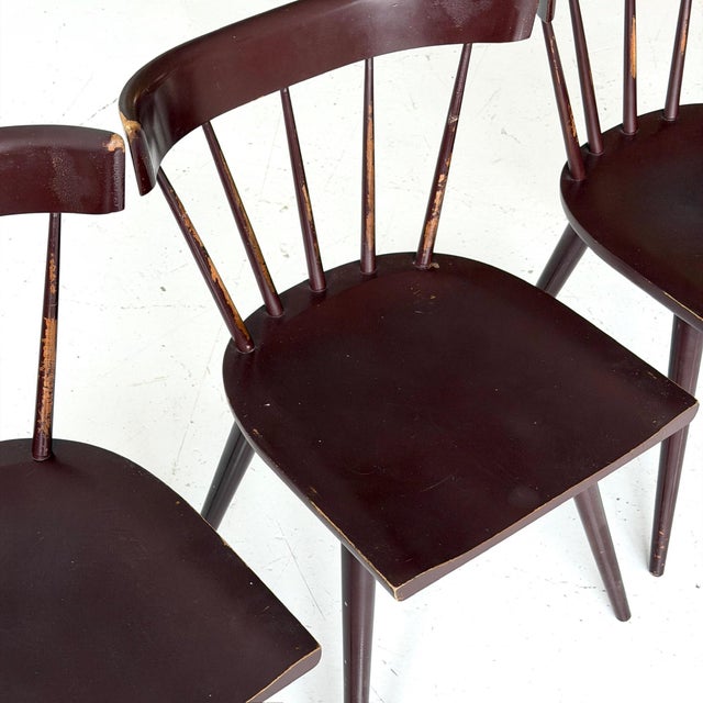 1950s 1950s Spindle Back Planner Group Dining Chairs Attributed to Paul McCobb for Winchendon For Sale - Image 5 of 10