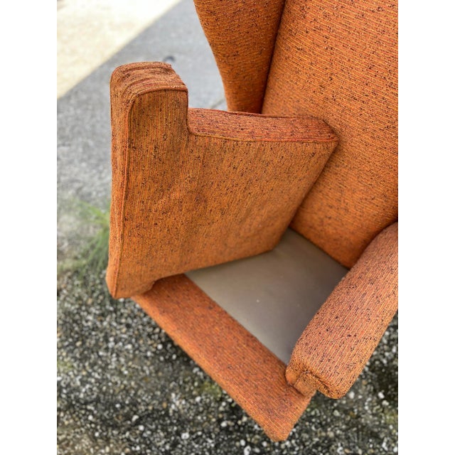 Mid Century Modern Highboy Wingback Lounge Chair or Side Chair For Sale - Image 11 of 12