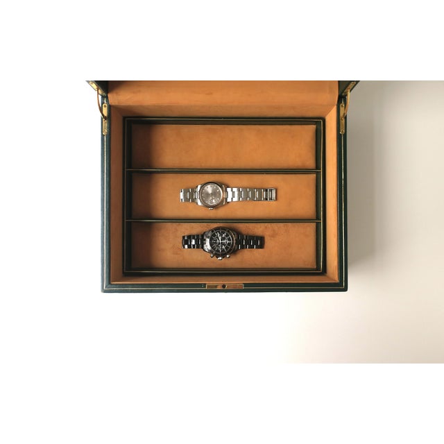 Metal Italian Leather Jewelry Box For Sale - Image 7 of 18