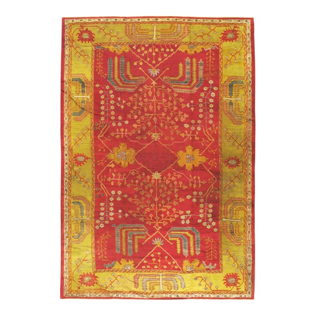 Galerie Shabab Collection Early 20th Century Turkish Oushak Rug For Sale