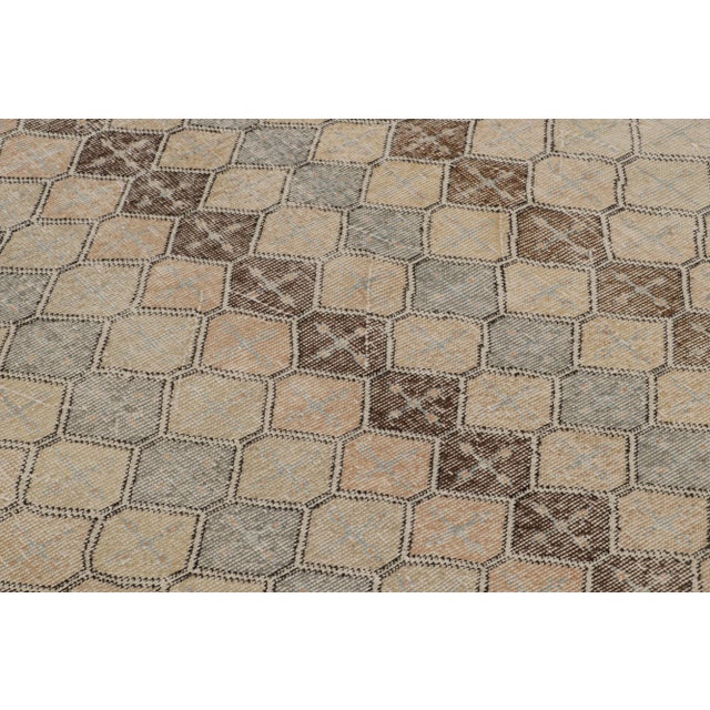 1960s Vintage Zeki Müren Runner Rug, With Geometric Patterns, From Rug & Kilim For Sale - Image 5 of 7