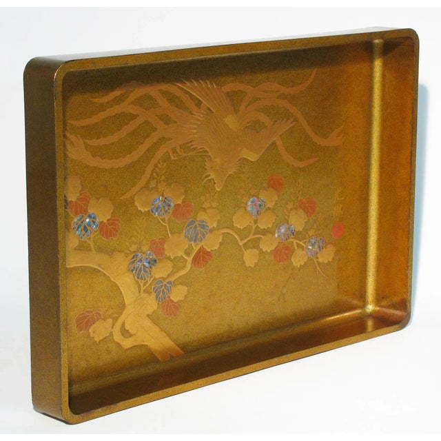 Gold Japanese Meji Lacquer Stacking Display Trays, 19th Century For Sale - Image 8 of 11