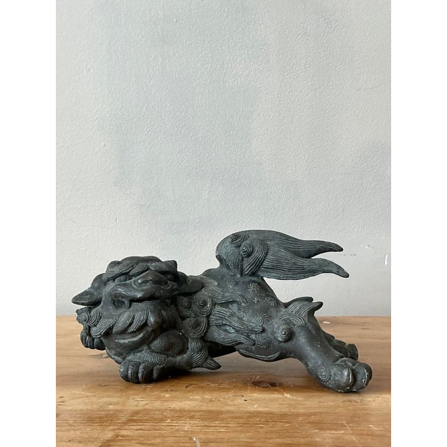 Charcoal Vintage Asian Lion Censer For Sale - Image 8 of 12
