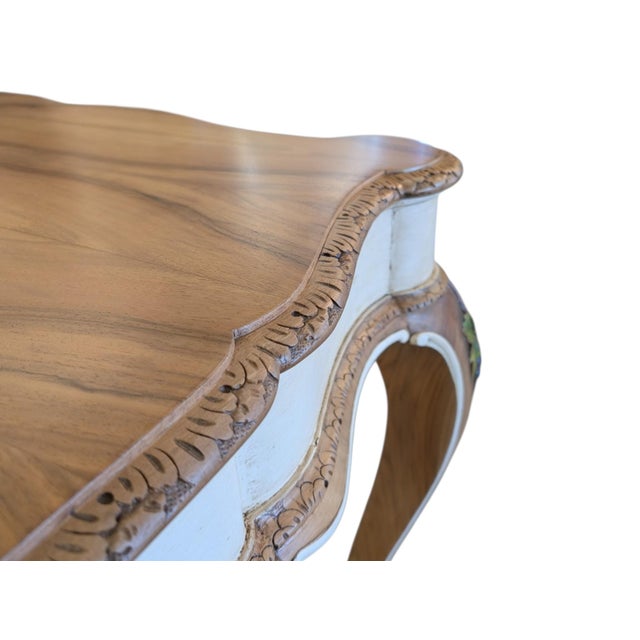 Walnut Dining Table with Hand-Carved Grape Detail, 1950s For Sale - Image 9 of 11