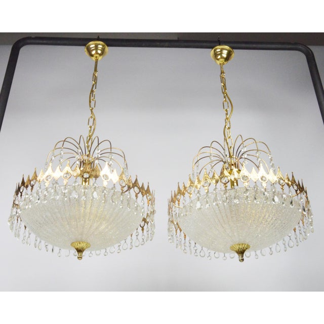 Glass Chandelier, Germany, 1970s For Sale - Image 12 of 13