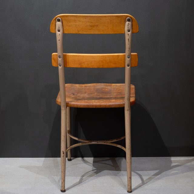 Mid 20th Century Mid-Century Schoolhouse Maple Desk/Dining Chairs c.1950 For Sale - Image 5 of 12