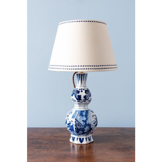 19th Century Dutch Double Gourd Chinoiserie Vase Lamp For Sale - Image 4 of 12