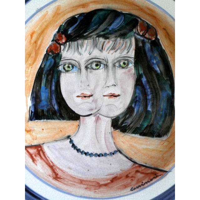 Plate by Bruno Cassinari for Ceramica Italia Rossicone, 1980, in Flawless conditions. Designed 1980 to 1989 This piece has...